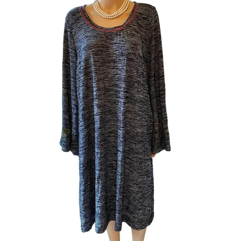 Avenue Flared Sleeves Soft Casual Tunic Mid Length Dress women plus size 18/20